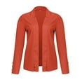 thumbnail image 4 of BiZtdJrK Womens Casual Blazer Long Sleeve Notch Lapel Suit Jackets Open Front Business Work Office Blazers Coat Orange XXXL Gifts for Mom, 4 of 6