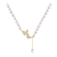 thumbnail image 2 of POINTERTECK Collier de Perles Zircon Papillon à la Mode - Or, 2 of 6