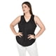 thumbnail image 1 of Blusa de chifon con escarolas Roman Fashion /Tallas Extras, 203 (Negro) negro 42, 1 of 5