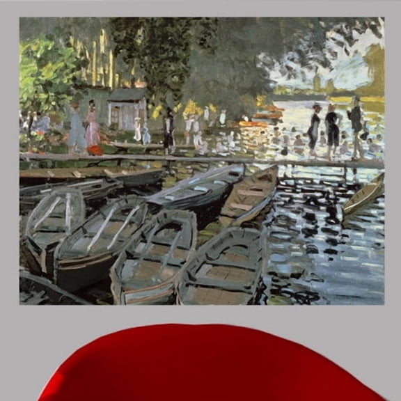 Wallhogs Monet Bathers at La Grenouillere (1869) Poster Wall Mural