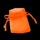 thumbnail image 1 of Organza Gift Bags with Drawstring Wedding Party Christmas Favor Gift Bags Organza Pouches for Potpourri Orange Red 7x5cm, 1 of 2
