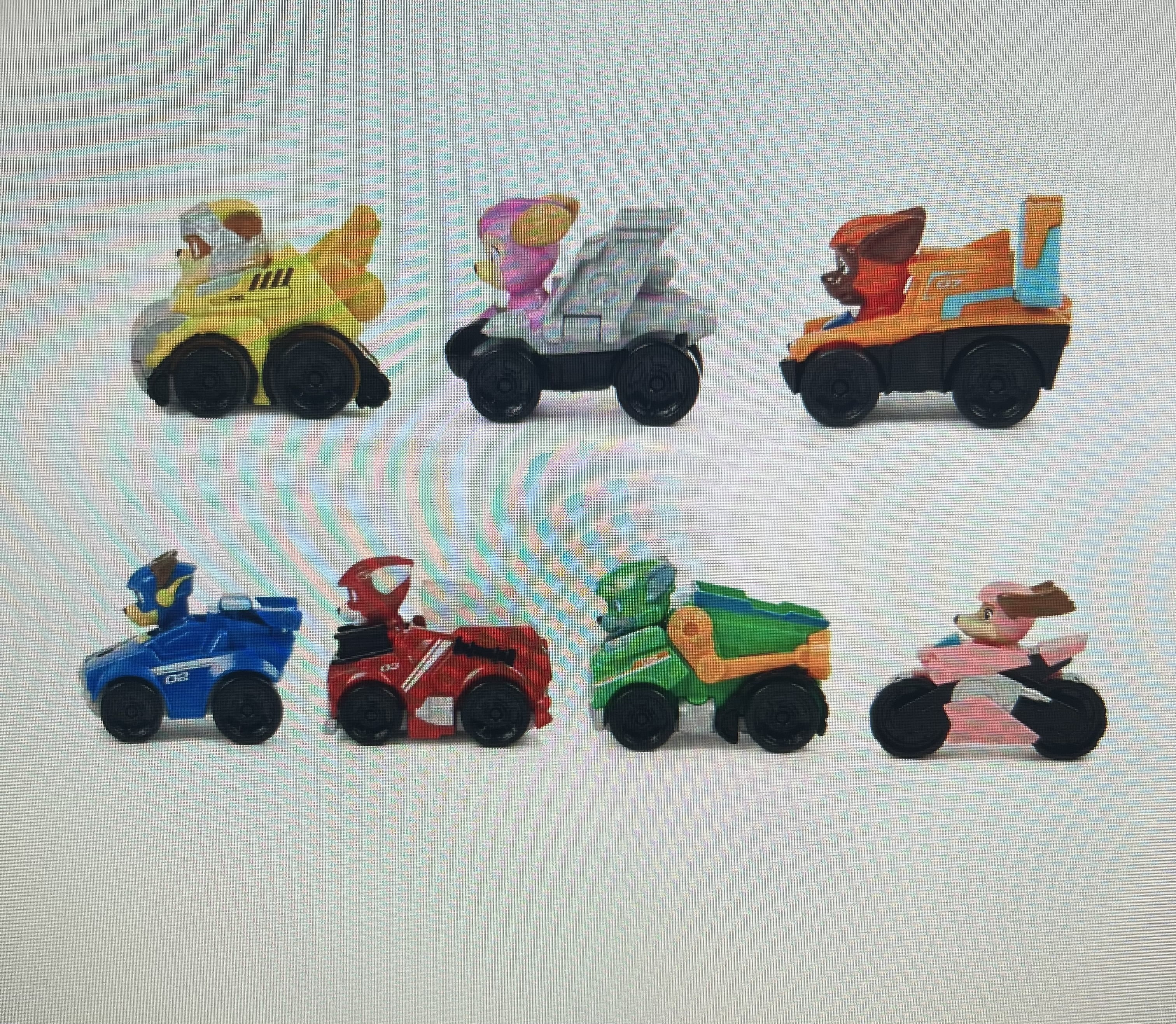 PAW Patrol Pup Squad 7pk Toy Vehicles, the mighty movie vehicle set