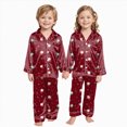 thumbnail image 6 of NOLDARES Matching Family Plaid Pajamas Set for Christmas, Long Sleeve with Pants Plaid Sleepwear Loungewear for Holiday Wear(Wine,C:3-4 Years), 6 of 6