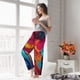 thumbnail image 5 of Fotbe Colorful Abstract Swirls Pantalones de Pijama para Mujer, Pantalones de Dormir, Pantalones Pj con Cordón y Bolsillos-X-Large, 5 of 6