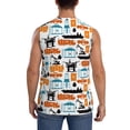 thumbnail image 4 of Lsque Industrial Transportations Print Men's Cotton Blend Sleeveless Muscle Shirts (S-3XL)- Moisture Wicking, Odor Protection, UPF 30+,XX-Large, 4 of 8