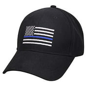 Brooklyn Vertical Thin Blue Line Adjustable Baseball Cap Cotton Men and Women Hat , Black