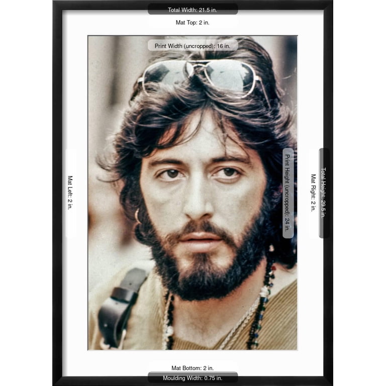 Art.com Serpico, Al Pacino, 1973 Photo, Black Frame Wall Art, 21