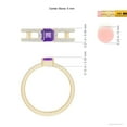 thumbnail image 4 of ANGARA Natural Square Emerald-Cut Amethyst Parallel Split Shank Ring in 14K Yellow Gold for Women (Size-5mm) | February Birthstone, Anniversary, Jewelry Gift for Women | Natural Amethyst Ring, 4 of 8