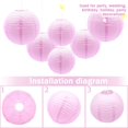 thumbnail image 4 of Linternas de papel rosas Yosawa de 20 a 30 cm, 6 unidades, decorativas, 4 of 5