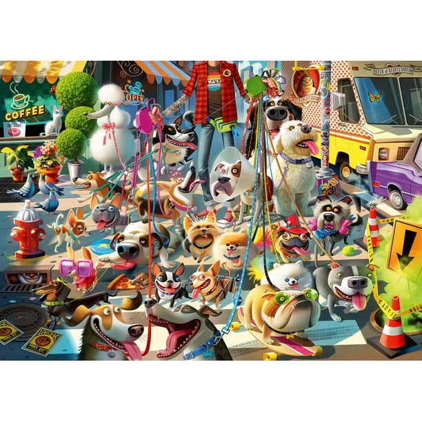 Rompecabezas Ravensburger The Dog Walker, 500 piezas