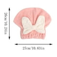 thumbnail image 4 of Konghyp 2PC Super Absorbent Hair Towel Wrap – Coral Velvet Bow Dry Hair Cap, Quickly Absorbs Water and Dries Hair Efficiently, Ideal for Post-Bath and Shower Use., 4 of 4