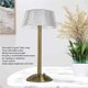 thumbnail image 2 of Dimmable Crystal Table Lamp 3 Color Changing Touch Control LED Rechargeable Desk Lamp for Bedroom Living Room Bathroom, 2 of 4