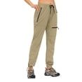 thumbnail image 3 of AWXNJUX Women's Cargo Hiking Pants Outdoor Water UPF 50+ Long Pants With Zipper Up Pocket (Khaki,XL), 3 of 7