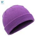 thumbnail image 2 of Deago Trawler Beanie Watch Hat Roll-up Edge Skullcap Fisherman Beanie for Men Women (Purple), 2 of 9