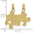 thumbnail image 3 of 14K BEST FRIENDS Break-apart Puzzle Pieces Charm Yellow Gold Material Alluring Lustrous Artisan Bring sparkle and sophistication to your day, 3 of 4