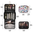 thumbnail image 2 of 3-Piece Travel Toiletry Bag Set, Hanging Wash Bag with Makeup Bag & Brush Case,Waterproof Cosmetic Organizer for Travel, Gym & Home Butterflies in Various Sizes, 2 of 10