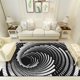 thumbnail image 2 of Alfombra de área 3D alfombra de piso alfombra de área de antideslizante no tejido blanco negro alfombra de piso Visual 3D alfombra - 50x80cm estilo C Sunnimix Alfombra de sala de estar, 2 of 8