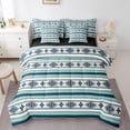 thumbnail image 1 of Ensemble de Douillette Simple Aztèque Western 7 Pcs, Ensembles de Literie Boho à Rayures avec Draps, Lit Tout-en-un Sud-Ouest Américain pour Enfants et Adultes, Ensemble de Lit Style Tribal Mexicain, 1 of 5