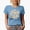Baby Blue, variant on Smile Always with 90s Retro Flower with Smile Art Merch Gift, Heather Grey T-Shirt, Medium