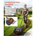 thumbnail image 2 of 16.5 Inch Heavy Duty Peat Moss Spreader Adjustable T Handle Powder Coated Steel Garden Roller for Grass Seed Planting, 2 of 7