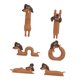 thumbnail image 1 of Figuras de Perro Salchicha de 6 Piezas para Decoración de Salpicadero, Bonitos Accesorios Coleccionables para El Interior Del Coche, para El Hogar, Es, 1 of 9