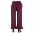 thumbnail image 2 of 24seven Comfort Apparel Plus Size Plus Wide-leg Palazzo Pants, 2 of 4