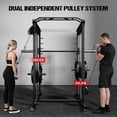 thumbnail image 6 of ALLVIATE Smith Machine,2000LBS All-in-One Squat Rack with Smith Bar and Attachments, Multi-Function Power Cage with Dual Pulley Cable Crossover System,Workout Machine for Home Gym, 6 of 10