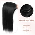 thumbnail image 3 of Hair Toppers for Women with Bangs 6.5"x6.5" Large Coverage, Realistic Scalp Hairs Pieces for Women with Thinning Hairs Synthetic Hairs Topper Wiglets Add Hair Volume 16inch, 3 of 6