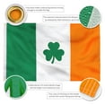 thumbnail image 6 of Ireland Irish Shamrock Flag 3x5 Outdoor, Double Sided Embroidered Shamrock, 210D Nylon Saint Patrick's Day Clover Flags, 6 of 7