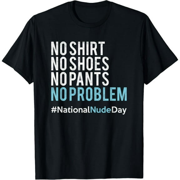 Vintage National Nude Day T-ShirtPure cotton short-sleeved shirts for both men and women