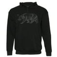 thumbnail image 2 of Mens Sweatshirt Pullover Hoodie Embroidered Sweater Black Silver Bear 3XL, 2 of 4