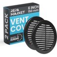 thumbnail image 1 of Cubierta de ventilación Repa Market 15 cm negra, redonda, paquete de 2, 1 of 7