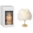 thumbnail image 1 of Lámpara de Mesa CM-TOP de Plumas Color Blanco 23 * 28CM, 1 of 3