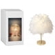 thumbnail image 1 of CM-TOP | Lámpara De Mesa | Lámpara De Plumas | Color Blanco | Lámpara De Noche | Luces LED | alimentadas por USB para decoración del hogar (Blanco | 25 * 35CM), 1 of 3