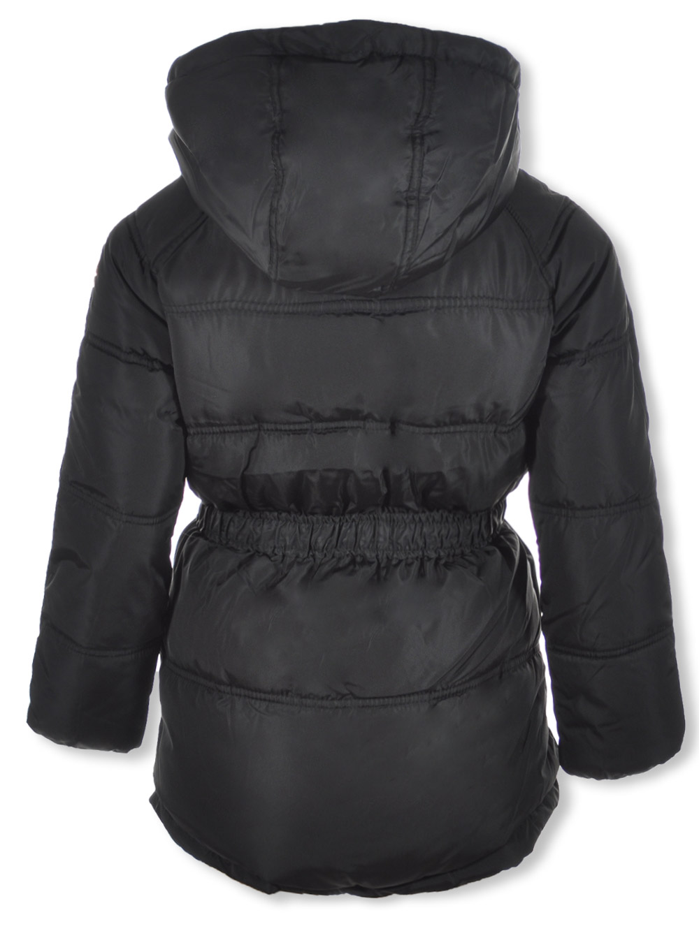 Kensie Girl Girls Midi Puffer Jacket Black 5 6 Little Girls Walmart