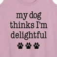thumbnail image 3 of Instant Message - Dog Thinks I'm Delightful - Women's Racerback Tank Top, 3 of 6