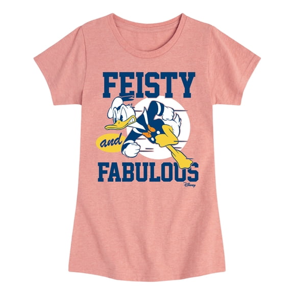 Disney - Donald Feisty And Fabulous - Toddler & Youth Girls Short Sleeve Graphic T-Shirt