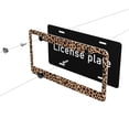 thumbnail image 6 of A Pair Of License Plate Frame Sunscreen Corrosion Resistant Rust 12.3×6.3in With Accessories Suitable For Any Car Animal Leopard Pattern (2), 6 of 8
