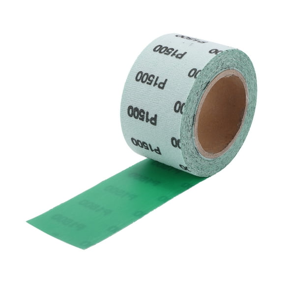 Unique Bargains 1 Pcs Universal Sanding Discs Durability & Flexibility 39.37ft x 2.76" Hook and Loop Sandpaper Green White Corundum Thin Film 1500 Grit