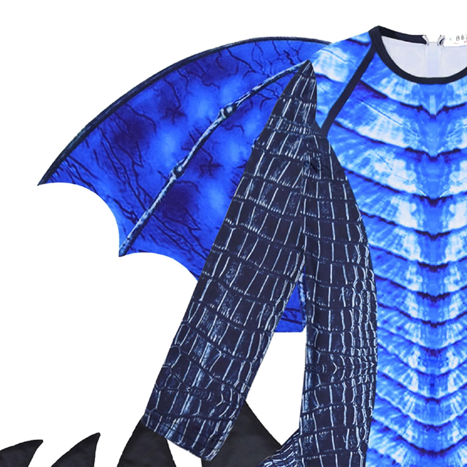 Dragon Costume Wings – Blue Dinosaur Wings For Kids Pretend Play, Halloween, Cosplay, Photo Props, Non-Woven Fabric