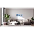 thumbnail image 4 of 3-Piece Blue Beach Canvas Wall Art Set, Sunset Ocean Waves Seascape Prints, Framed & Ready to Hang Decor for Living Room Bedroom Bathroom, 4 of 6