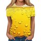 thumbnail image 2 of Fiudx Ofertas de La Semana Blusa de Manga Corta con Estampado de Moda para Mujer, Camiseta con Cuello Redondo, Tops Informales, 2 of 5