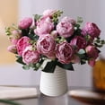 thumbnail image 1 of Ramo de boda artificial, rosas artificiales, flores de , accesorios para fotos, flores artificiales para decoración de bodas, fiestas en el jardín Rosa violeta, 1 of 8