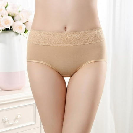 

Breathe Cotton Brief Underwear for Women Mid-Rise Floral Postpartum Hipster Ladies Lace Panties Girls Full Coverage Briefs Cotton Stretch Briefs