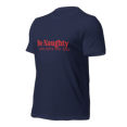 thumbnail image 3 of Unisex Be Naughty Save Santa a trip funny holiday t-shirt (Navy, XS), 3 of 5
