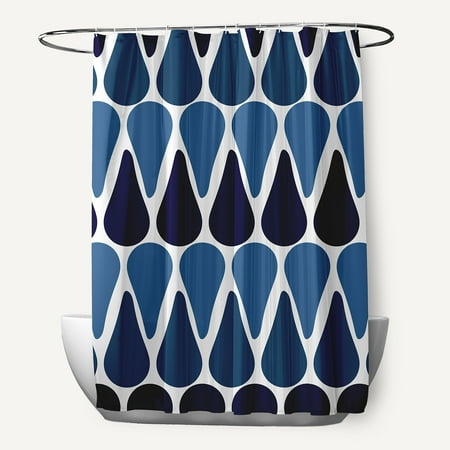 Simply Daisy 71" x 74" Watermelon Seeds Geometric Print Shower Curtain