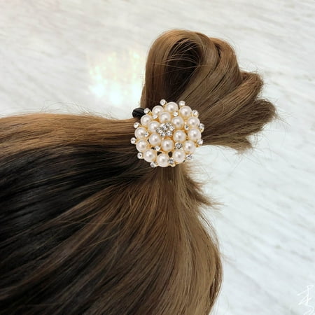 Woman Metal Hair Clip Pearl Flower Hair Clip Decorative Handmade