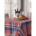 thumbnail image 6 of Orange Blue Table Cloth, British Style Buffalo Plaid Lattice Waterproof Tablecloth for Rectangle Tables, Reusable Washable Fabric Table Cover for Restaurant Kitchen Dining Tables 52"x70", 6 of 6