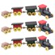thumbnail image 1 of 3 piezas de tren de madera en miniatura para decoración de casa de muñecas, adorno, tren artesanal vívido, mini escultura de tren., 1 of 7