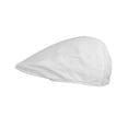 thumbnail image 2 of NYFASHION101 Men's Solid Color Cotton Elastic Buttoned Bill Newsboy Ivy Cap, White, 2 of 4